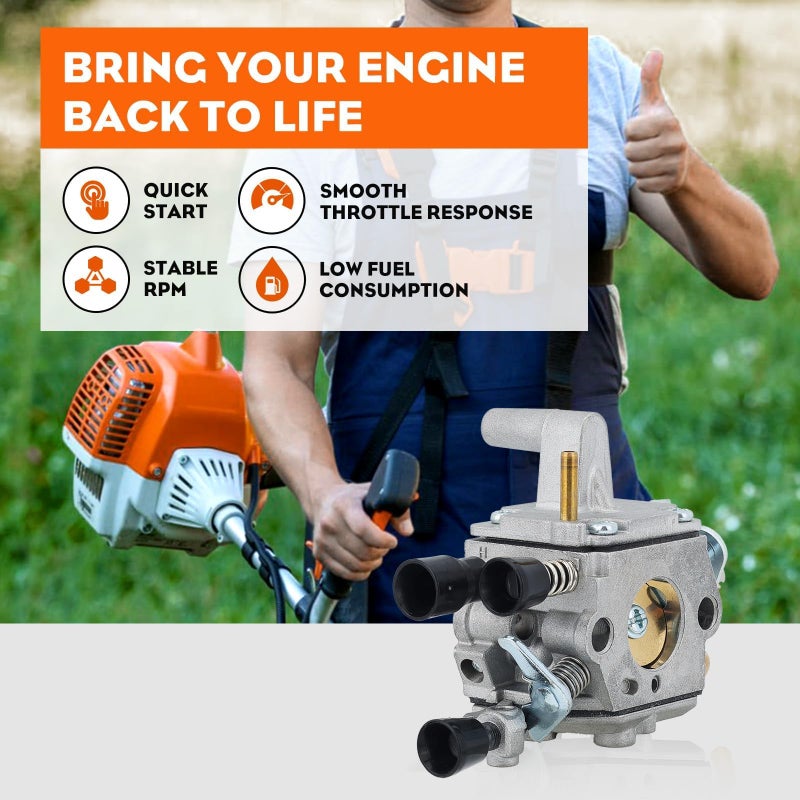 Hipa FS250 Carburetor for STHIL FS120 FS 250 FS200 FS350 String Trimmer Brushcutter BT120C BT121 Auger Replace 4134 120 0652 C1Q-S161B - Image 4